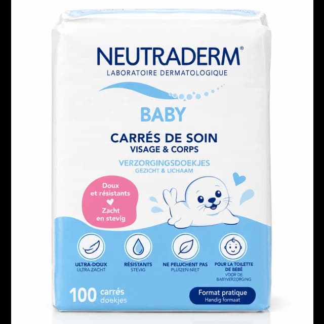 Neutraderm Baby Carrés de Soin, 100 carrés