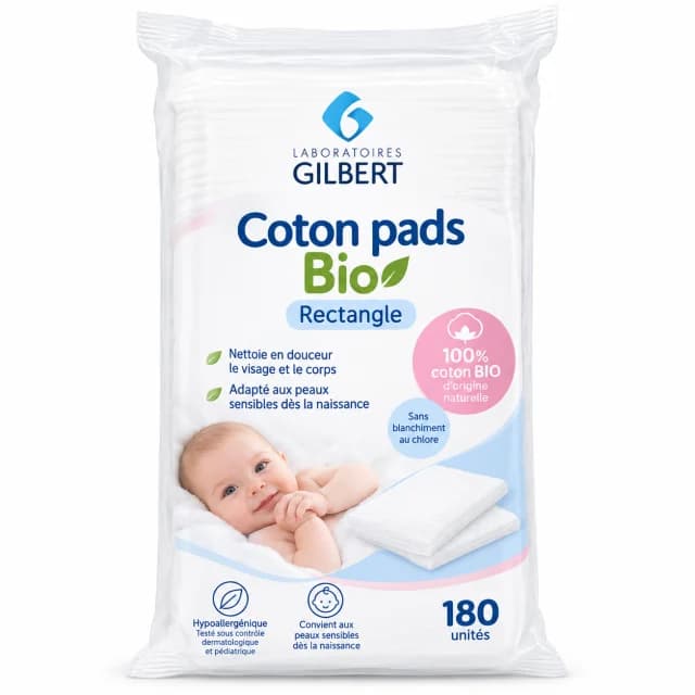 Gilbert Coton Pads Bio Rectangle, 180